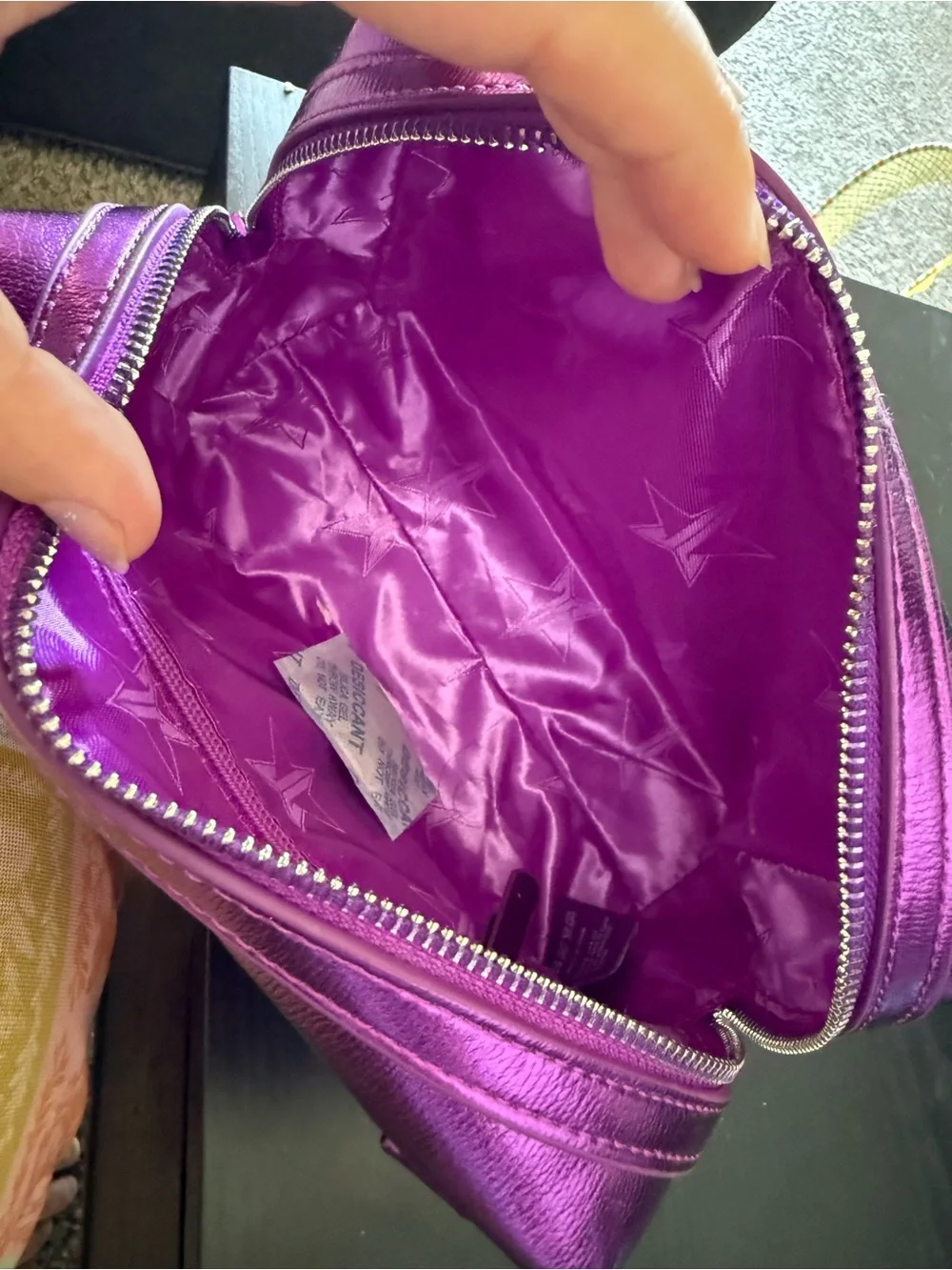 Jeffree Star Metallic Purple Makeup Bag